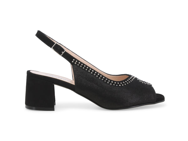 Melluso Sandali Comfort Eleganti Tacco Largo Tomaia Pelle Nera S633Z-246383